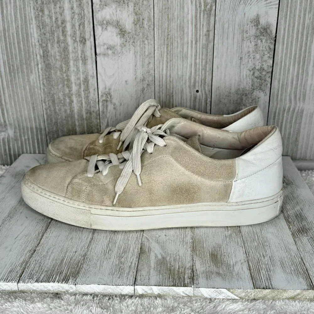 To Boot New York ADAM DERRICK Cream Suede Sneakers Mens Size 9